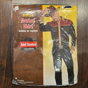 NWT! Western Cowboy Shirt - Black and Red